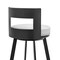Armen Living Lynof Swivel Counter Stool in Black Metal with Light Gray Faux Leather 840254335431 - alternate 7